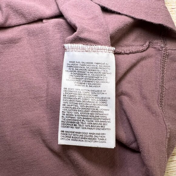 The North Face Women's Long Sleeve Logo Tee Size L Mauve Pink Purple Outdoor - Picture 4 of 8
